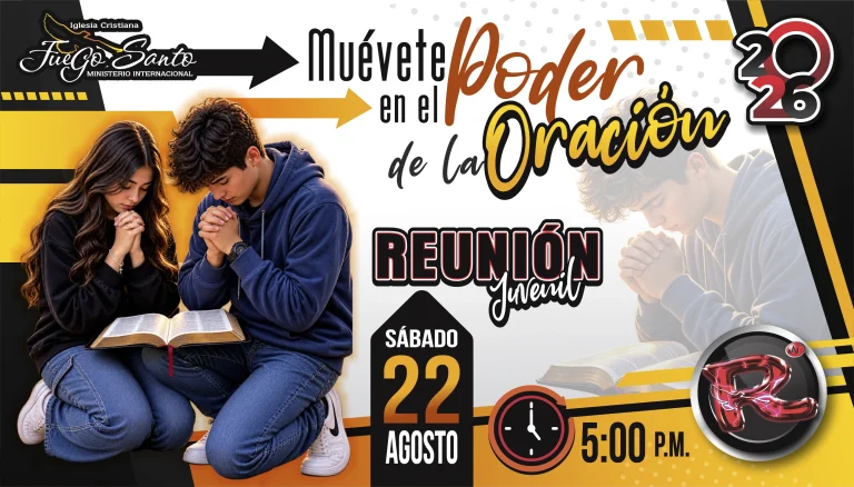 Invitación reunión de jóvenes 22 de agosto